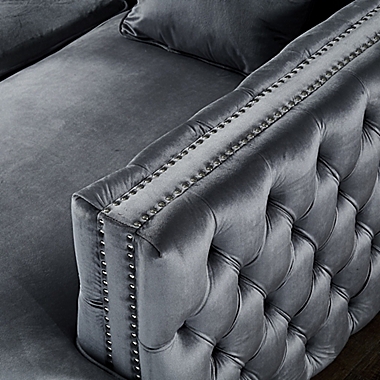 Inspired Home Velvet Sectional Sofa Collection. View a larger version of this product image.