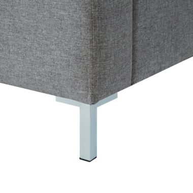 Inspired Home Geneva Linen Upholstered Platform Bed. View a larger version of this product image.