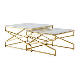 Inspired Home 2-Piece Nesting Coffee Table Set