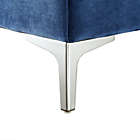 Alternate image 4 for Inspired Home Velvet Right-Facing Sectional Sofa in Navy