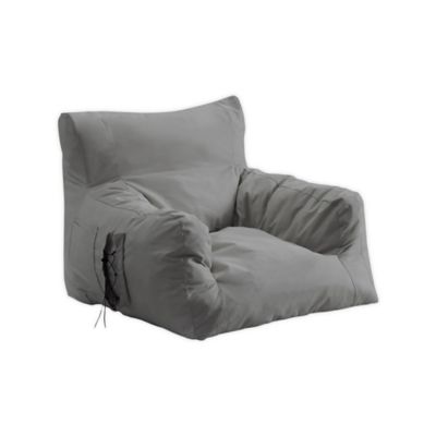 Loungie Nylon Bean Bag Chair in Light Grey