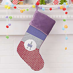 Yours Truly Personalized Christmas Stockings in Purple