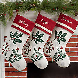 Christmas Holly Personalized Christmas Stocking
