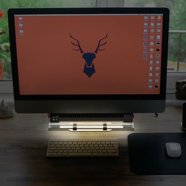 Sharper Image&reg; Airbar&trade; FA1-0112-06 16.73-Inch 2-Speed Convertible Tower Fan in Black. View a larger version of this product image.