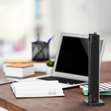 Sharper Image&reg; Airbar&trade; FA1-0112-06 16.73-Inch 2-Speed Convertible Tower Fan in Black. View a larger version of this product image.