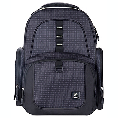 Jeep&reg; Legendary Sport Back Pack Diaper Bag Grey. View a larger version of this product image.