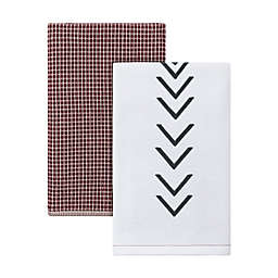 Studio 3B™ Colorblock Arrow Kitchen Towels in Red/White(Set of 2)