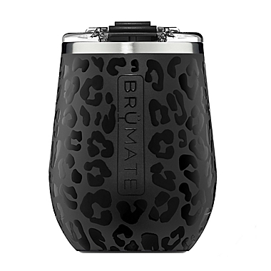 Br&uuml;Mate Uncork&#39;d XL M&uuml;v 14 oz. Insulated Wine Tumbler in Onyx Leopard. View a larger version of this product image.