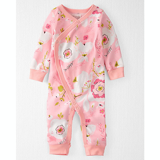 Alternate image 1 for carter's® Size 9M Flower Organic Cotton Wrap Sleep & Play in Pink