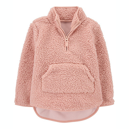 Alternate image 1 for carter's® Sherpa Pullover in Pink