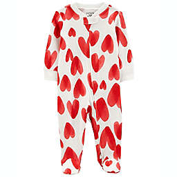 carter's® Valentine's Day Zip-Up Cotton Sleep & Play in Ivory