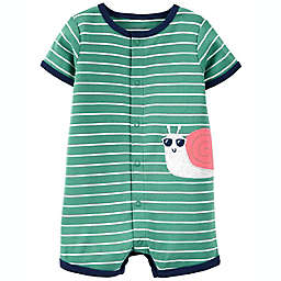 carter's® Snail Snap-Up Romper in Green