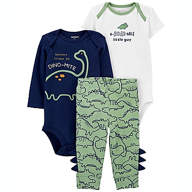 carter&#39;s&reg; 3-Piece Dinosaur Outfit Set in Blue/Multi. View a larger version of this product image.