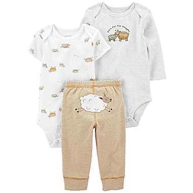 carter&#39;s&reg; 3-Piece Lamb Outfit Set in Grey. View a larger version of this product image.
