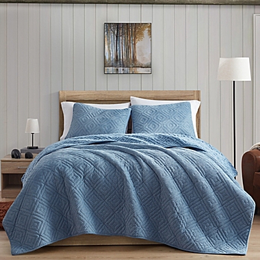 Bearpaw Camilia Diamond Corduroy Sherpa 3-Piece Quilt Set. View a larger version of this product image.