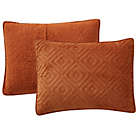 Alternate image 4 for Bearpaw Camilia Diamond Corduroy Sherpa 3-Piece Full/Queen Quilt Set in Rust