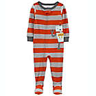 Alternate image 0 for carter&#39;s&reg; Size 12M 1-Piece Stripe Robot 100% Snug Fit Cotton Footie PJs in Orange