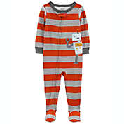 carter&#39;s&reg; 1-Piece Stripe Robot 100% Snug Fit Cotton Footie PJs in Orange