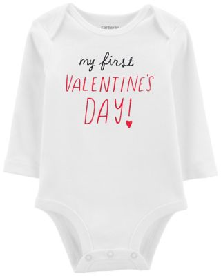 Personalised Happy Valentines Day Daddy Boys Girls Baby Grow Sleepsuit