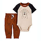 Alternate image 0 for carter&#39;s Newborn 2-Piece Dog Bodysuit &amp; Pant Set in Brown/Ivory