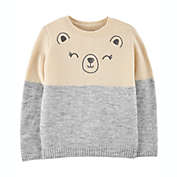 carter&#39;s&reg; Bear Sweater in Grey/Ecru