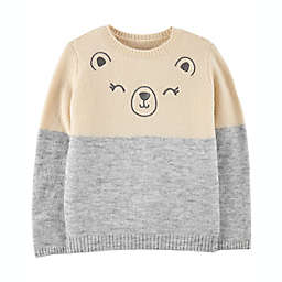 carter's® Bear Sweater in Grey/Ecru