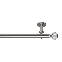 Rod Desyne Inez 66 to 120-Inch Adjustable Single Ceiling Rod Set in Satin Nickel