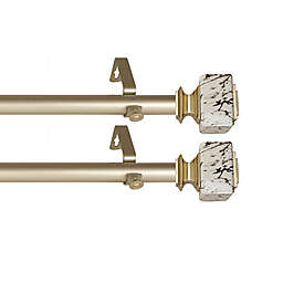 Rod Desyne Willis 12 to 20-Inch Side Curtain Rods in Antique Gold (Set of 2)
