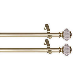 Rod Desyne Inez 12 to 20-Inch Adjustable Side Curtain Rods in Gold (Set of 2)