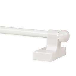 Rod Desyne 17 to 30-Inch Self-Adhesive Curtain Rod in White