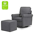 Alternate image 7 for Maya Swivel Glider and Ottoman in Shadow Gray