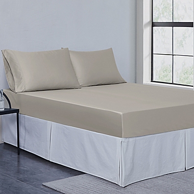 Nestwell&trade; Pima Cotton Sateen 500-Thread-Count Full Sheet Set in Dove. View a larger version of this product image.