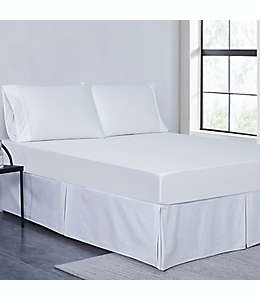 Set de sábanas queen de algodón Everhome™ de 800 hilos color blanco brillante