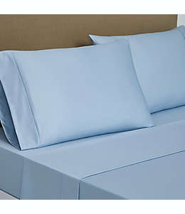 Set de sábanas king de algodón Everhome™ color azul pastel