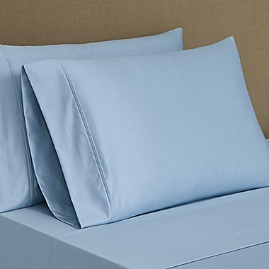 Everhome&trade; PimaCott&reg; Sateen 800-Thread-Count Standard Pillowcases in Skyway (Set of 2). View a larger version of this product image.
