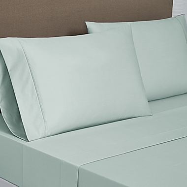 Everhome&trade; PimaCott&reg; Sateen 800-Thread-Count King Pillowcases in Green (Set of 2). View a larger version of this product image.