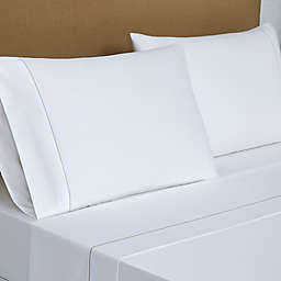 Everhome™ 800-Thread-Count PimaCott® Embroidery Queen Sheet Set in White/Peyote