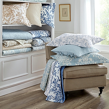 Laura Ashley&reg; Bedford 2-Piece Reversible Twin Quilt Set in Light Brown. View a larger version of this product image.