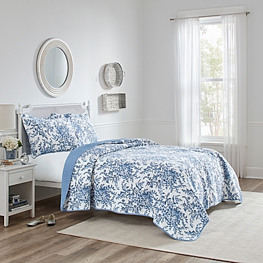 Laura Ashley&reg; Bedford 3-Piece Reversible Quilt Set. View a larger version of this product image.