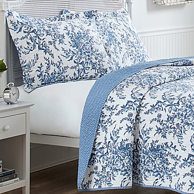 Laura Ashley&reg; Bedford 3-Piece Reversible Quilt Set. View a larger version of this product image.