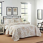 Alternate image 1 for Laura Ashley&reg; Bedford 2-Piece Reversible Twin Quilt Set in Light Brown