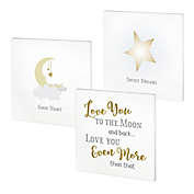 Lillian Rose&trade; 3-Piece Love You to the Moon and Back Canvas Picture Set in White