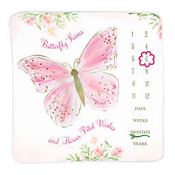 Lillian Rose™ 3-Piece Butterfly Milestone Blanket and Felt Shape Set in Pink