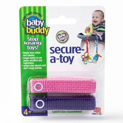 Baby Buddy&reg; 2-Pack Secure-A-Toy in Pink/Purple