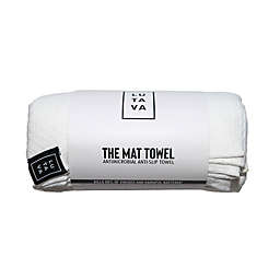 Lutava Antimicrobial + Non Slip Fitness Mat Towel in White