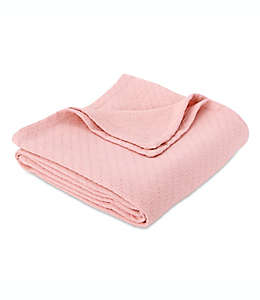 Frazada individual de algodón Bee & Willow™ Home color rosa