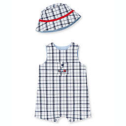 Little Me® 2-Piece Nautical Plaid Sunsuit in Blue/White/Red