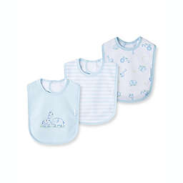 Little Me® 3-Pack Safari Organic Cotton Bibs in Blue