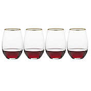 Mikasa&reg; Julie Stemless Wine Glasses in Gold (Set of 4)