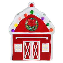 Mr. Christmas® Pre-Lit Nostalgic Ceramic Village Barn in Red